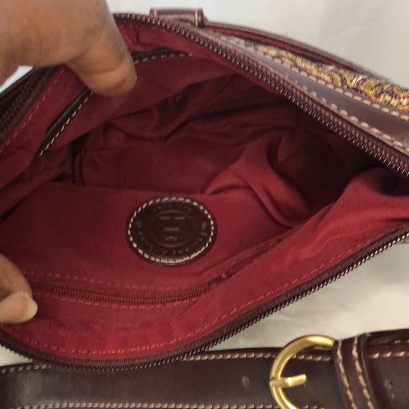 ETIENNE AIGNER Vintage paisley tapestry small shoulder handbag. - Picture 12 of 13